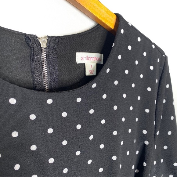 Xhilaration Black & White Polkadot Dress Small - Picture 5 of 9